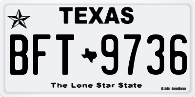 TX license plate BFT9736