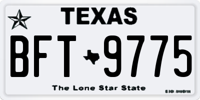 TX license plate BFT9775