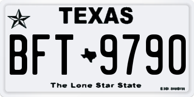 TX license plate BFT9790