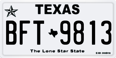 TX license plate BFT9813