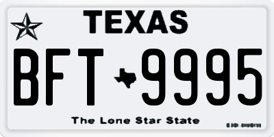 TX license plate BFT9995
