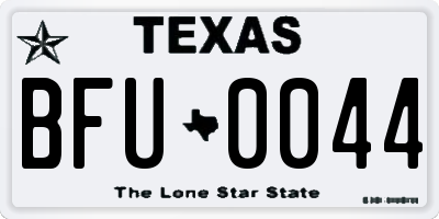TX license plate BFU0044
