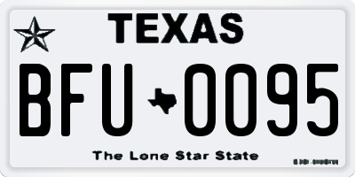 TX license plate BFU0095