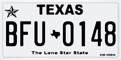 TX license plate BFU0148