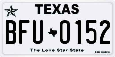 TX license plate BFU0152