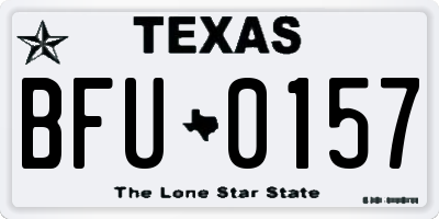 TX license plate BFU0157
