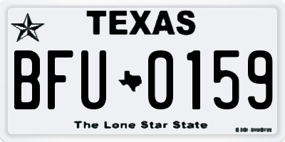 TX license plate BFU0159