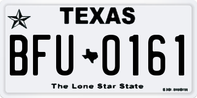 TX license plate BFU0161