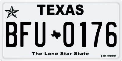 TX license plate BFU0176
