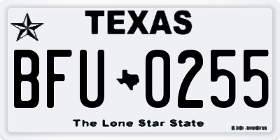 TX license plate BFU0255