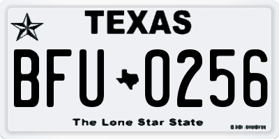 TX license plate BFU0256
