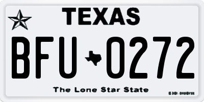 TX license plate BFU0272