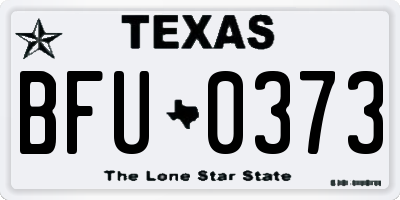 TX license plate BFU0373