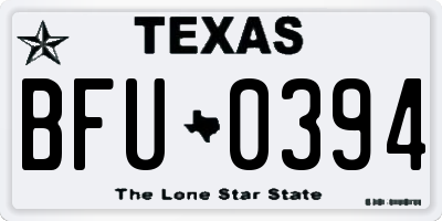 TX license plate BFU0394