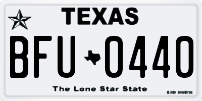 TX license plate BFU0440