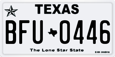 TX license plate BFU0446