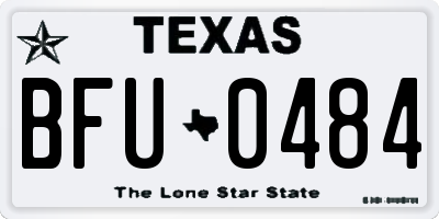 TX license plate BFU0484