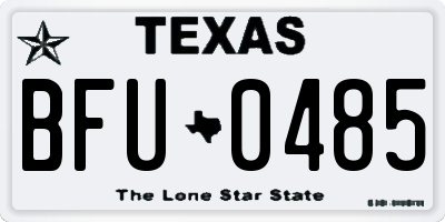TX license plate BFU0485