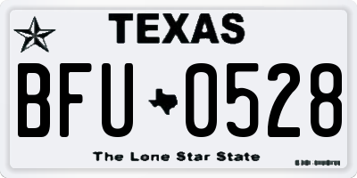 TX license plate BFU0528