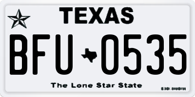 TX license plate BFU0535