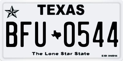 TX license plate BFU0544