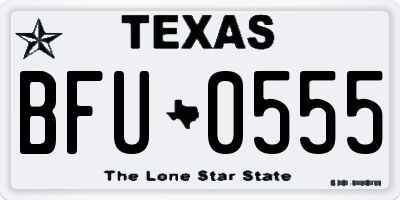 TX license plate BFU0555