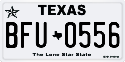 TX license plate BFU0556