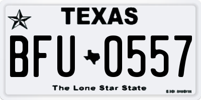 TX license plate BFU0557