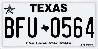 TX license plate BFU0564