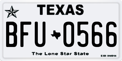TX license plate BFU0566