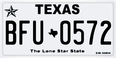 TX license plate BFU0572