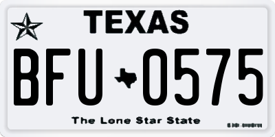 TX license plate BFU0575