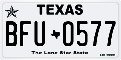 TX license plate BFU0577