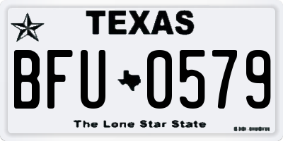 TX license plate BFU0579