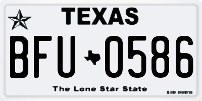 TX license plate BFU0586