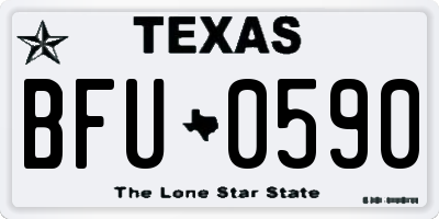 TX license plate BFU0590