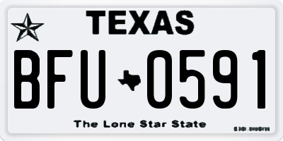 TX license plate BFU0591