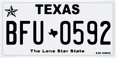 TX license plate BFU0592