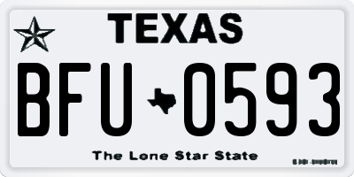 TX license plate BFU0593