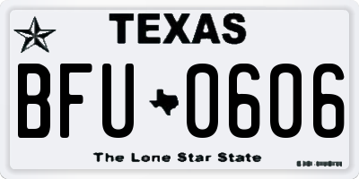 TX license plate BFU0606