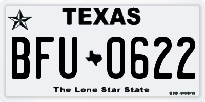 TX license plate BFU0622