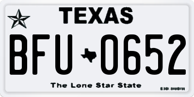 TX license plate BFU0652