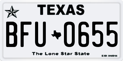 TX license plate BFU0655