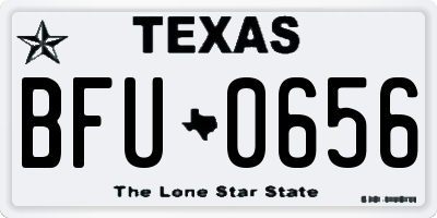 TX license plate BFU0656
