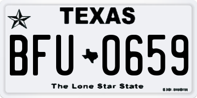 TX license plate BFU0659