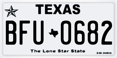 TX license plate BFU0682