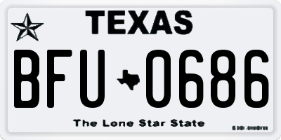 TX license plate BFU0686