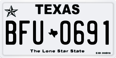 TX license plate BFU0691
