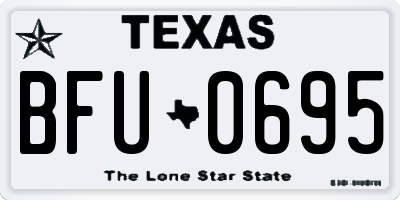 TX license plate BFU0695