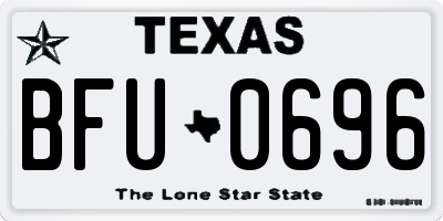 TX license plate BFU0696